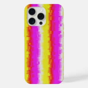 Gelbe Rosa Artdeco Regenbogen Streifen iPhone 15 Pro Max Hülle
