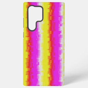 Gelbe Rosa Artdeco Regenbogen Streifen Samsung Galaxy Hülle