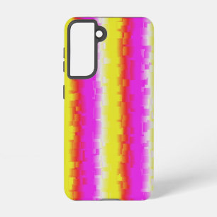 Gelbe Rosa Artdeco Regenbogen Streifen Samsung Galaxy Hülle