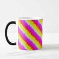 Gelbe Rosa Artdeco Regenbogen Streifen