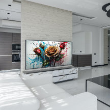 Gelbe Rosa Blume und rote Rose