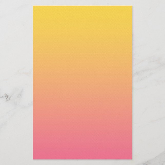Gelbe Rosa Farbe Briefpapier (Vorderseite)