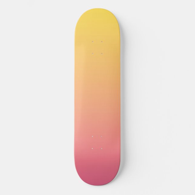 Gelbe Rosa Farbe Skateboard (Vorderseite)