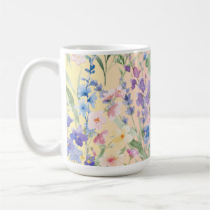 Gelbe Rosa Farbige Blumen Kaffeetasse