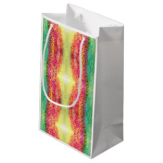 Gelbe, rosa, grüne leuchtende Zauber-Geschenktasch Kleine Geschenktüte