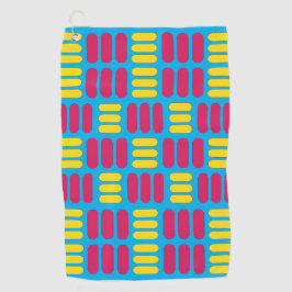 Gelbe rosa Streifen Golfhandtuch