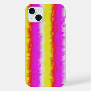 Gelbe Rosa zerbrochene Glas Regenbogen Streifen iPhone 15 Plus Hülle