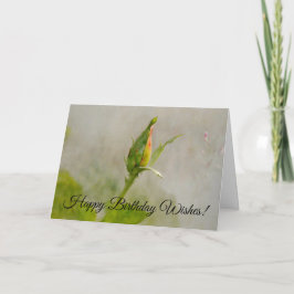 Gelbe Rose Blume Art Geburtstagskarte Karte