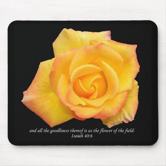 Gelbe Rose-Blume der Feldmousepad Mousepad (Vorne)