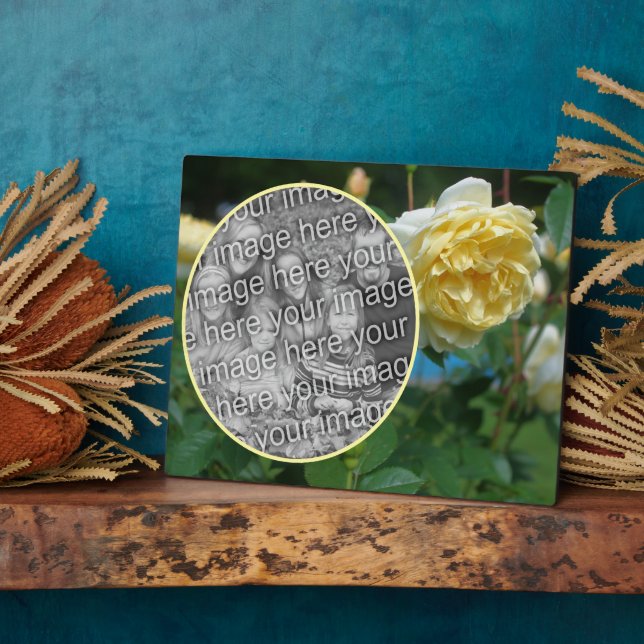 Gelbe Rose Blume Erschaffen Sie Ihr eigenes Foto Fotoplatte (Seite)