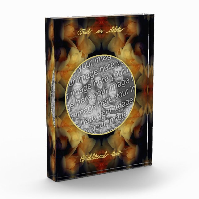 Gelbe Rose Blume kreieren Ihre eigene Fotoblock (Links)