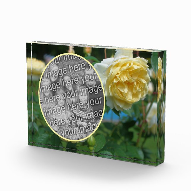 Gelbe Rose Blume kreieren Sie Ihre eigene Fotoblock (Rechts)