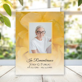 Gelbe Rose Blume Petals Beerdigung Beileid Dankeskarte