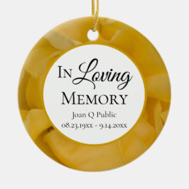 Gelbe Rose Blume Petals Memorial Keepake Keramik Ornament