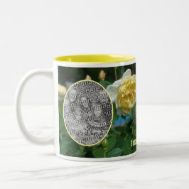 Gelbe Rose Blume Rahmen erstellen Sie Ihr eigenes Zweifarbige Tasse