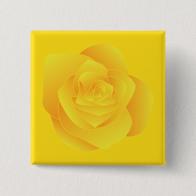 Gelbe Rose Button (Vorderseite)
