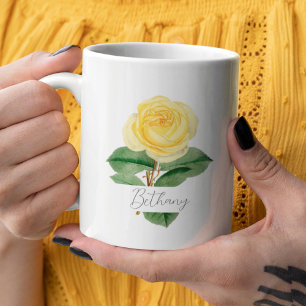 Gelbe Rose   Coffee Tasse