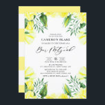 Gelbe Rose Floral Bar Mitzvah Einladung<br><div class="desc">Laden Sie Familie und Freunde mit dieser blumenreichen Bar Mitzvah-Einladung ein. Es zeigt Aquarellbilder von gelben Rosen und grünen Akzenten. Personalisieren Sie diese durch Hinzufügen von Namen,  Uhrzeit,  Datum,  Ort,  Adresse und anderen Details. Diese blumenreiche Einladung ist ideal für den Frühling und Sommer Bar Mitzvahs.</div>