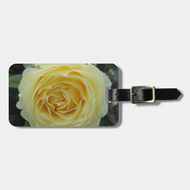 Gelbe Rose Gepäckanhänger (Vorderseite horizontal)