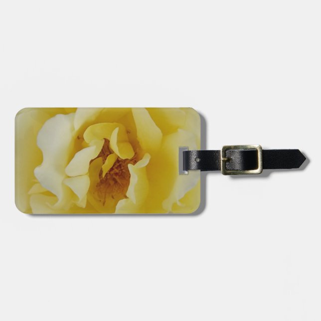 Gelbe Rose Gepäckanhänger (Vorderseite horizontal)