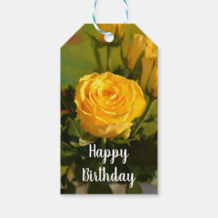 Gelbe Rose Geschenkanhänger