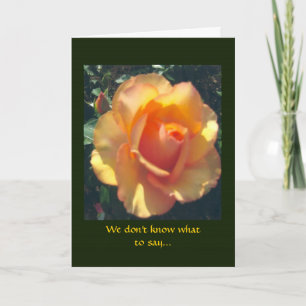 Gelbe Rose herzliche Beileidskarte Karte
