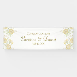 Gelbe Rose Hochzeit Banner