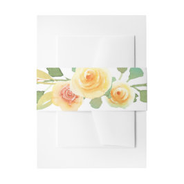 Gelbe Rose Hochzeit Einladungsbanderole