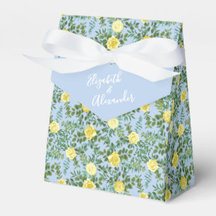 Gelbe Rose Hochzeit Vintag Blütenblau Geschenkschachtel
