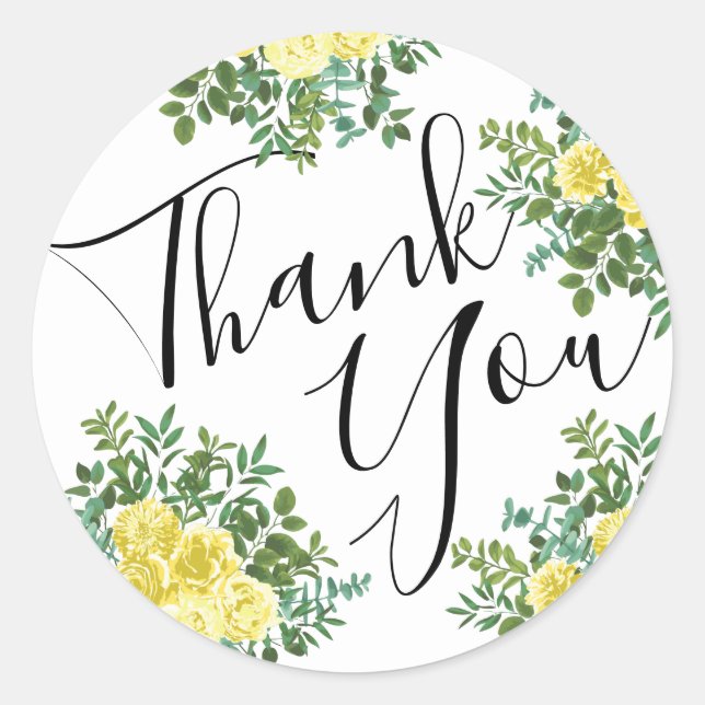 Gelbe Rose Hochzeit Vintag Runder Aufkleber (Vorderseite)