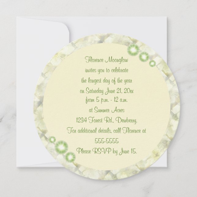 Gelbe Rose in Brambles Sommersonne Litha Einladung (Vorderseite)