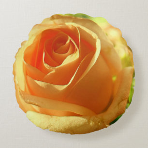 Gelbe Rose in Vollblut Rundes Kissen