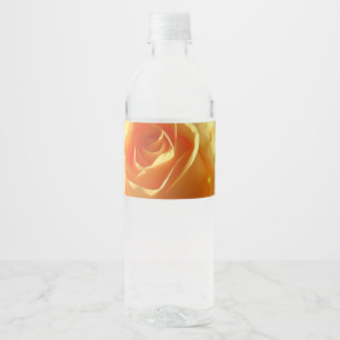 Gelbe Rose in Vollblut Wasserflaschenetikett