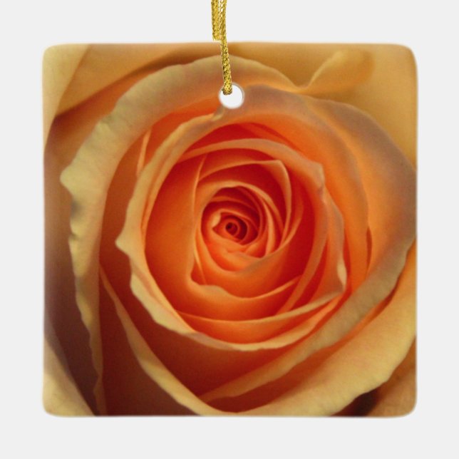 Gelbe Rose Keramikornament (Vorderseite)