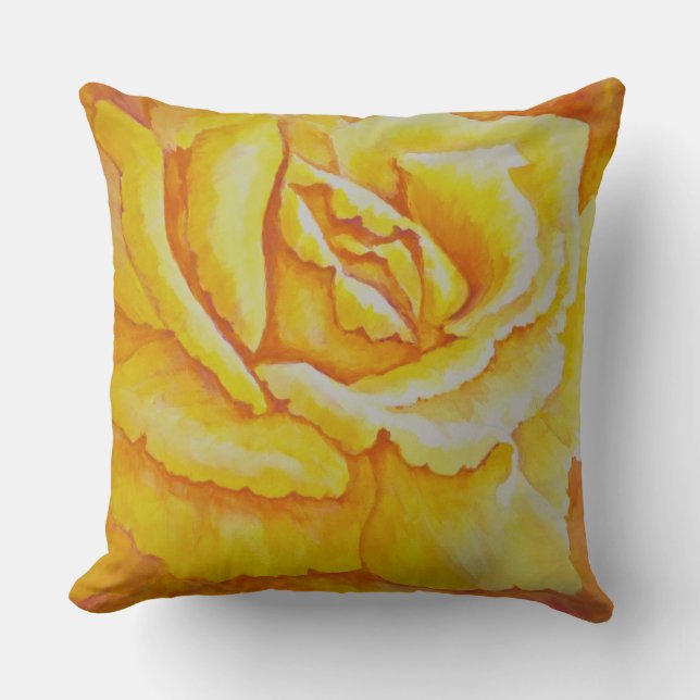 Gelbe Rose Kissen (Vorderseite)