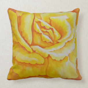 Gelbe Rose Kissen