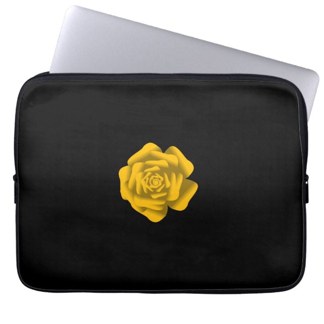 Gelbe Rose Laptopschutzhülle (Vorderseite)