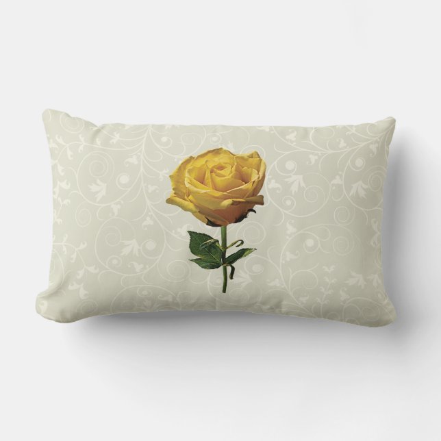 Gelbe Rose Lendenkissen (Vorderseite)