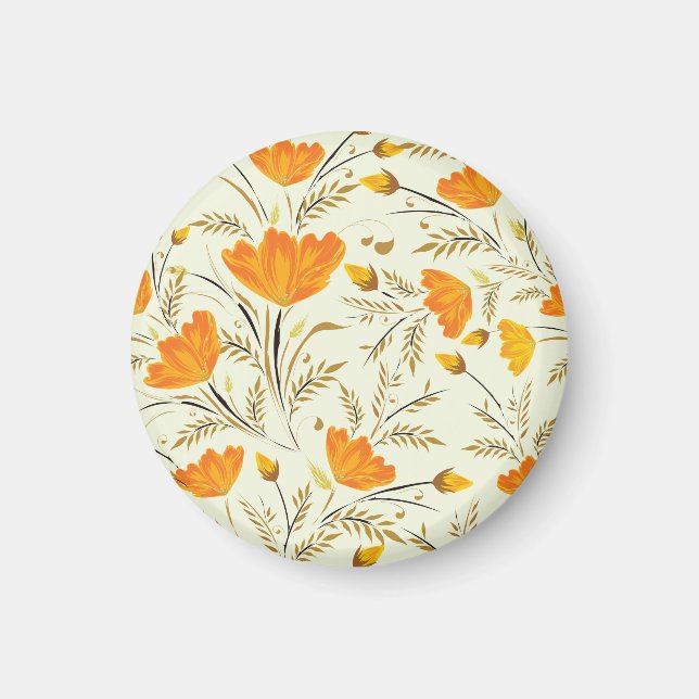 Gelbe Rose Magnet (Vorne)