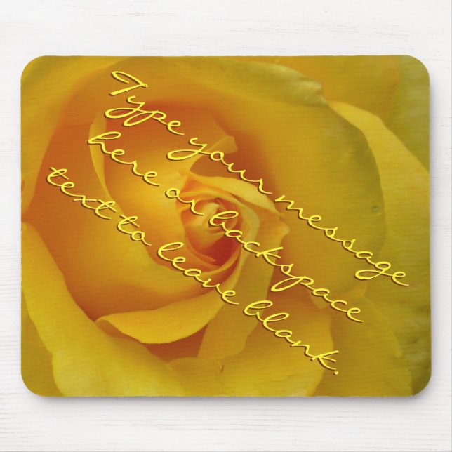 Gelbe Rose Mousepad Personalisierte Rose Mousepad (Vorne)