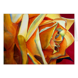 Gelbe Rose originale Aquarellkunst Blume