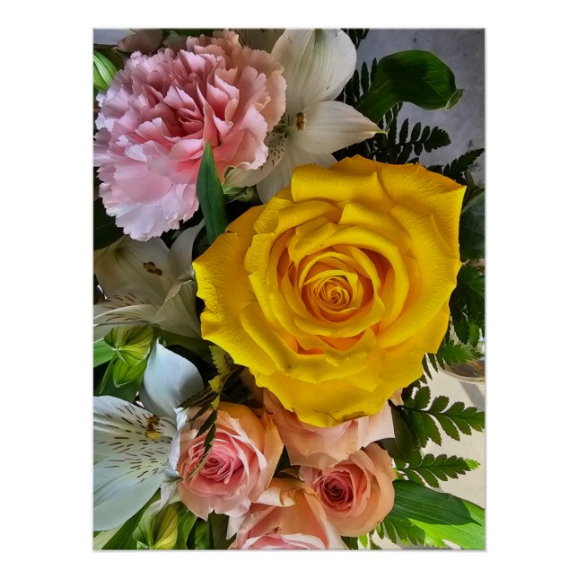 Gelbe Rose Poster (Vorderseite)