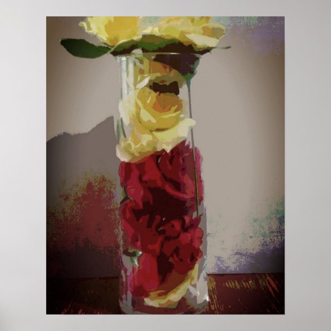 Gelbe Rose Poster (Vorne)