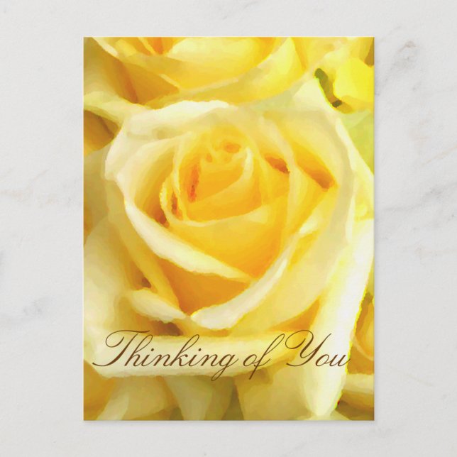 Gelbe Rose_ Postkarte (Vorderseite)