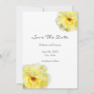 Gelbe Rose Save The Date