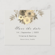 Gelbe Rose Save the Date