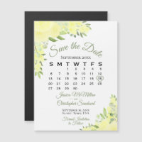 Gelbe Rose Save the Date Kalender Magnet