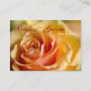 Gelbe Rose - Save the Date Mini-Karte Begleitkarte