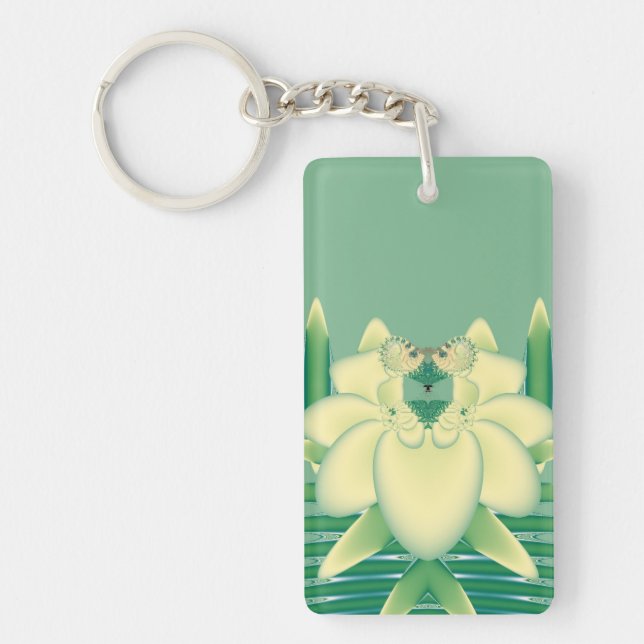 Gelbe Rose Schlüsselanhänger (Vorderseite)