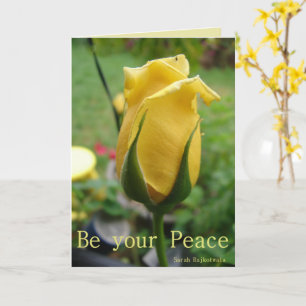 Gelbe Rose sei deine Peace Inspiration Card Karte